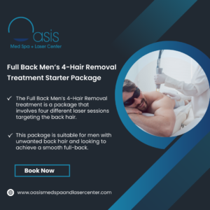 Full Back Men’s 4-Hair Removal Treatment Starter Package